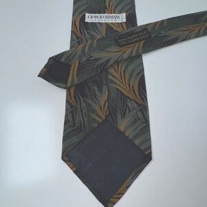 GIORGIO ARMANI Cravatte Men's Silk Necktie ITALY Designer Tropical Blue/Green